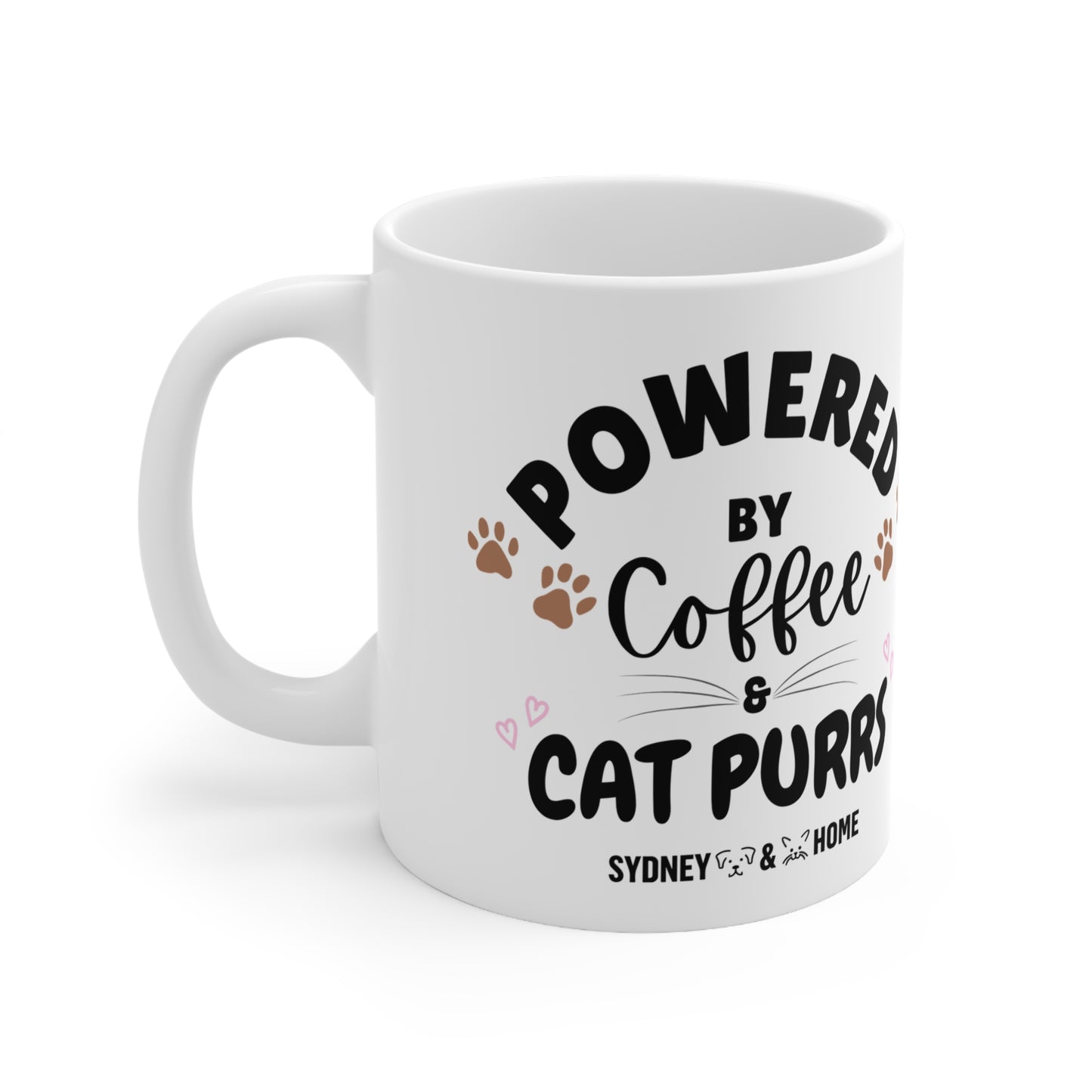 Mug - Powered by Coffee & Cat Purrs