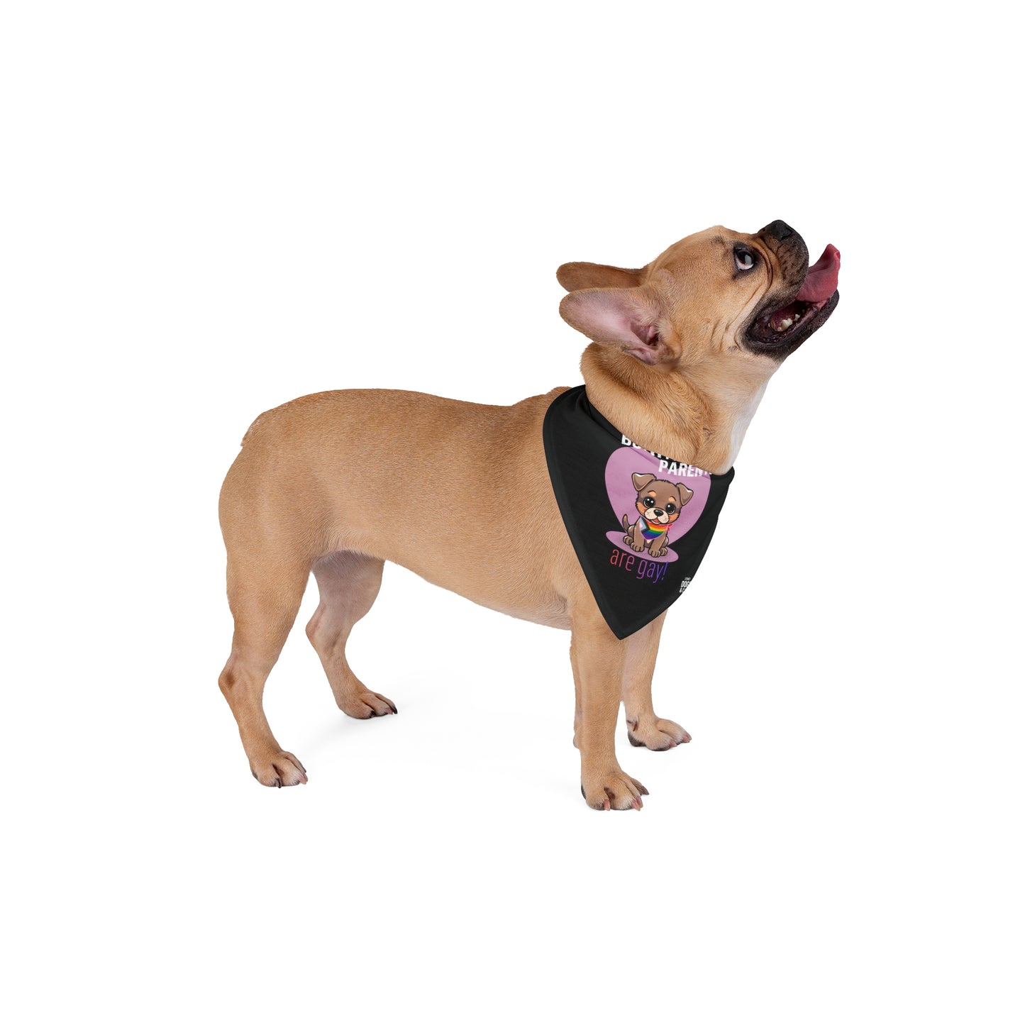 Pet Bandana — "Both My Parents Are Gay" Rainbow Dog Bandana (Pride Pet Accessory)