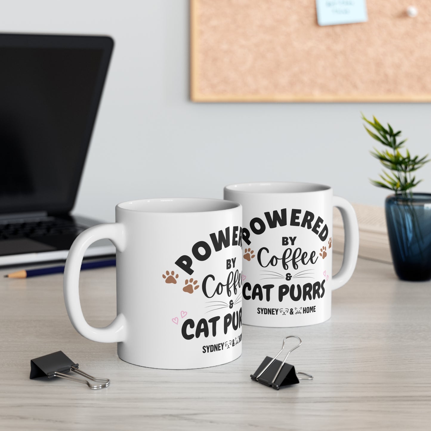Mug - Powered by Coffee & Cat Purrs