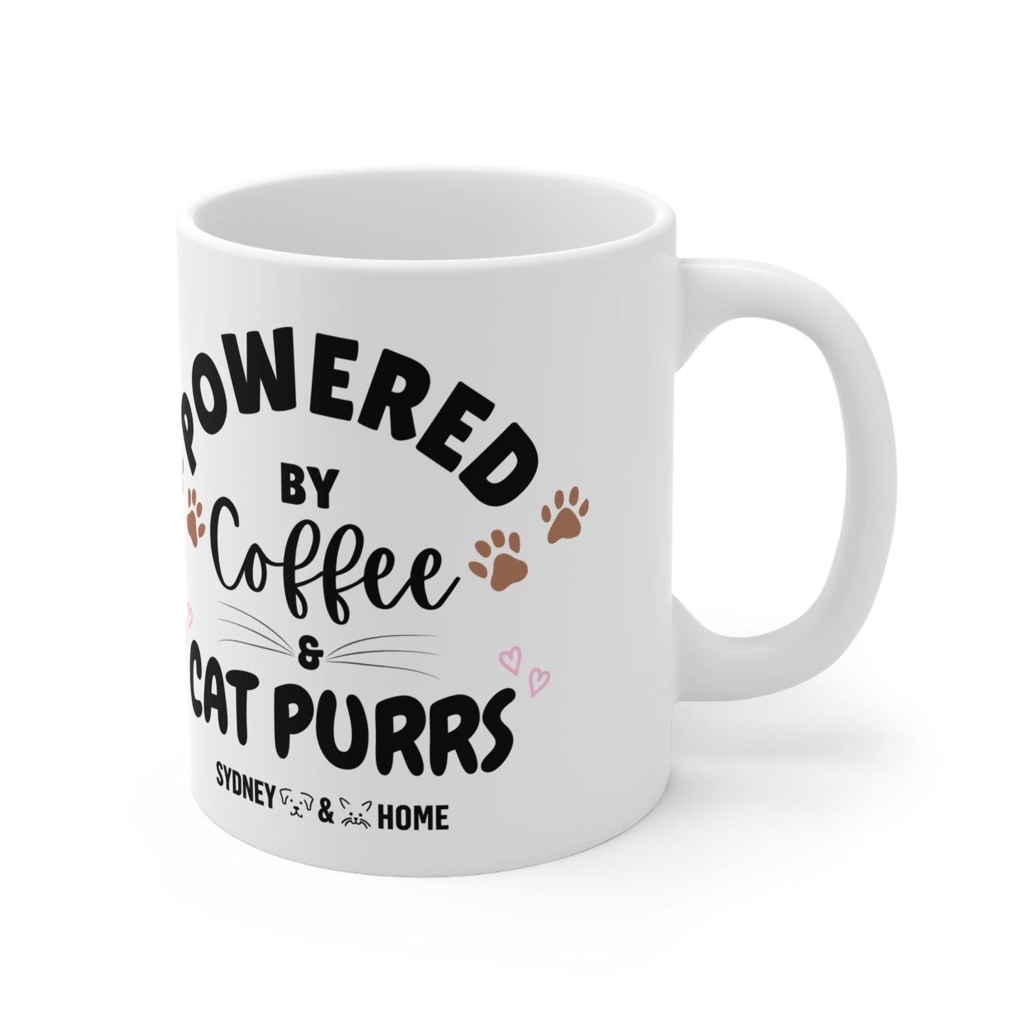Mug - Powered by Coffee & Cat Purrs