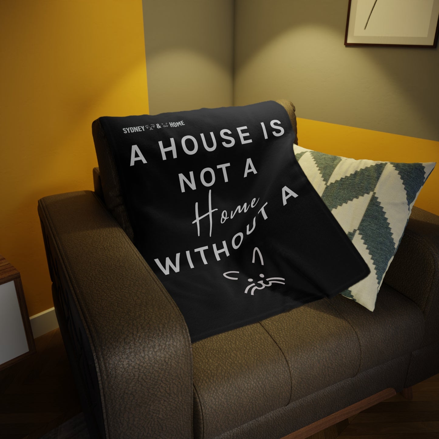 Plush Fleece Cat Blanket - Black