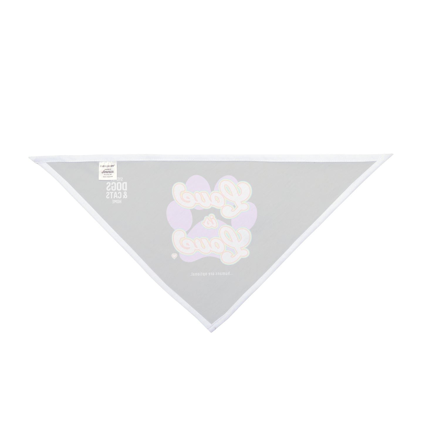Pet Bandana — "Love is Love" Pride Paw Print Bandana for Dogs & Cats