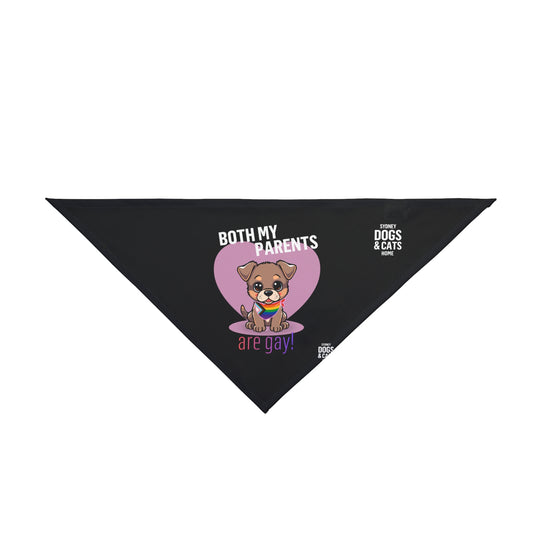 Pet Bandana — "Both My Parents Are Gay" Rainbow Dog Bandana (Pride Pet Accessory)