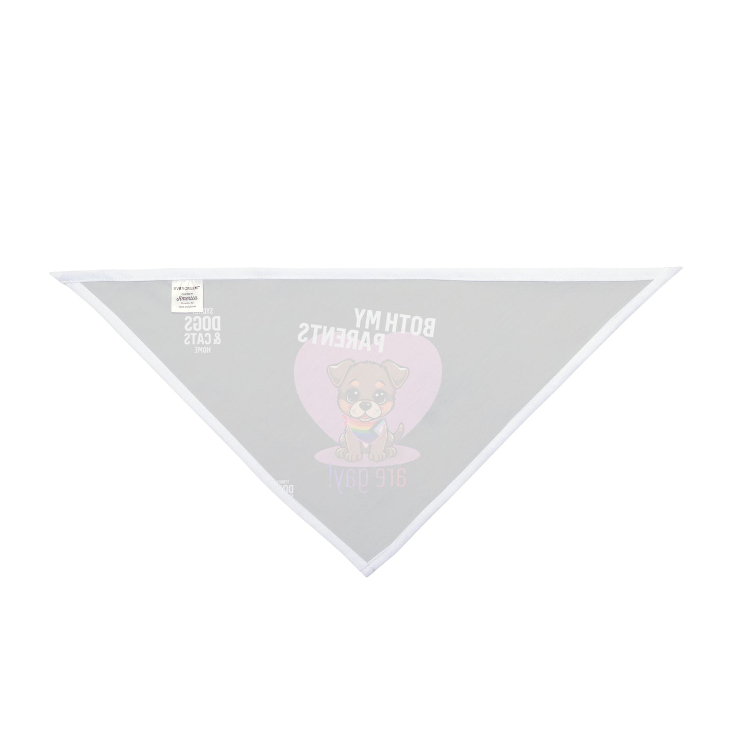 Pet Bandana — "Both My Parents Are Gay" Rainbow Dog Bandana (Pride Pet Accessory)