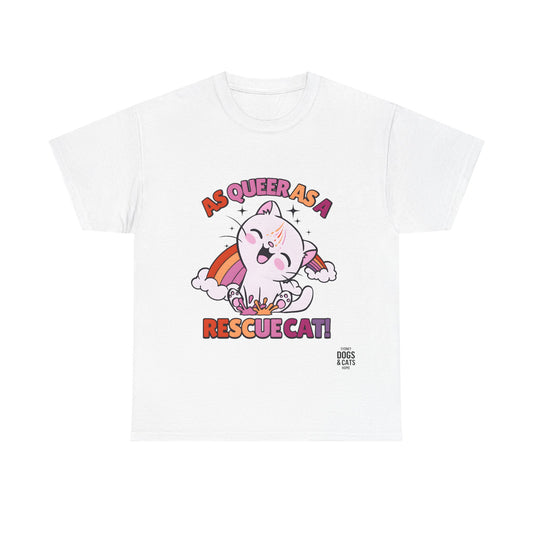 As Queer As A Rescue Cat Pride T-Shirt