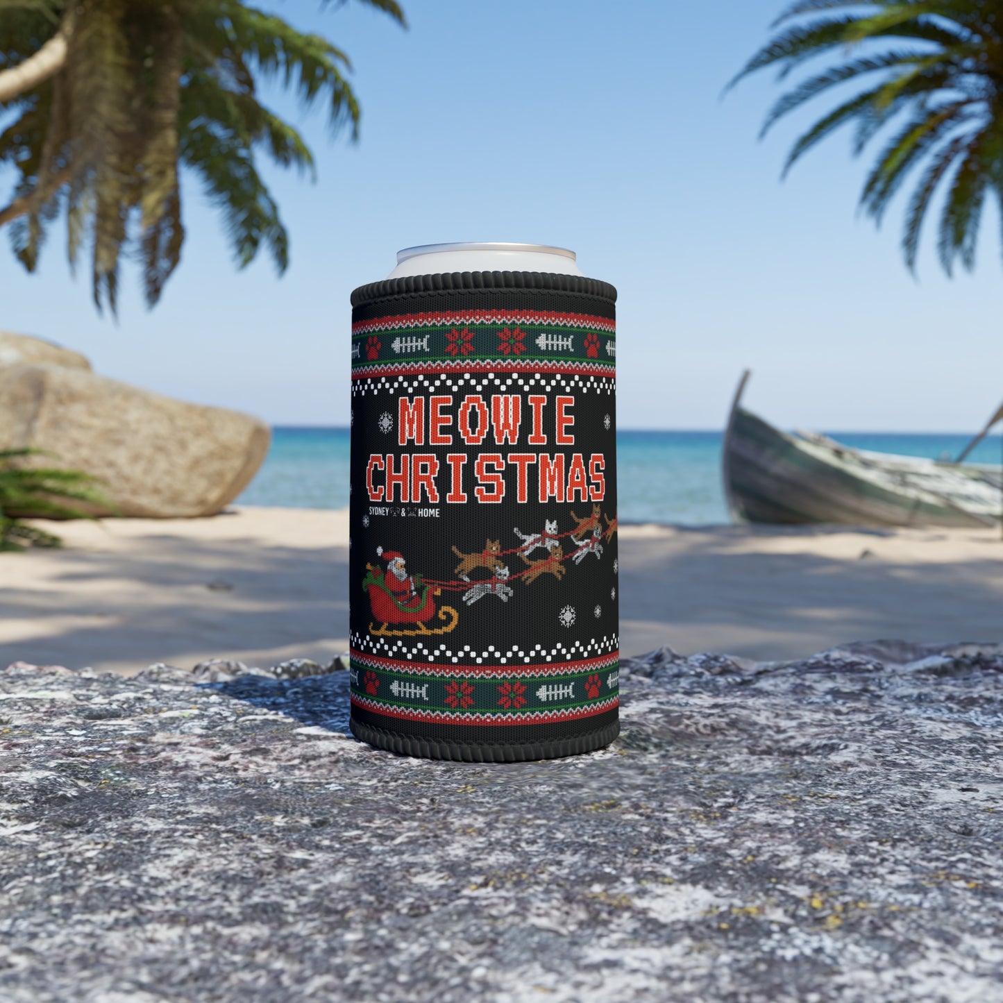 Stubby Holder - Meowie Christmas 2025